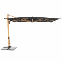 ALU WOOD XL 400 x 300 cm - záhradný naklápací bočný slnečník