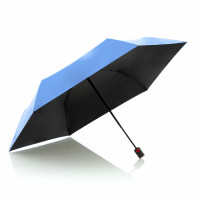 KNIRPS US.050 BLUE WITH BLACK - ľahký dámsky skladací plochý dáždnik