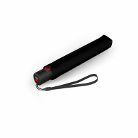 KNIRPS U.200 BLACK WITH ROSE - elegantný dámsky plne automatický dáždnik