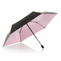 KNIRPS U.200 BLACK WITH ROSE - elegantný dámsky plne automatický dáždnik