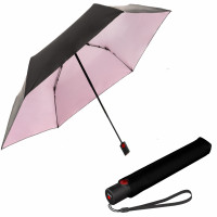 KNIRPS U.200 BLACK WITH ROSE - elegantný dámsky plne automatický dáždnik