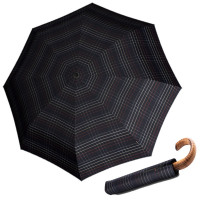 KNIRPS S.570 LARGE CHECK BLACK - pánsky vystreľovací dáždnik