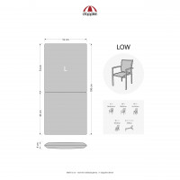 MOTION XL 1119 nízky - poduška na stoličku a kreslo