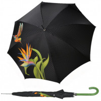 Elegancia Boheme Tropicale - dámsky luxusný dáždnik s potlačou kolibrík