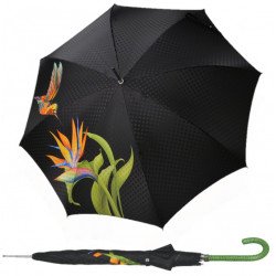 Elegancia Boheme Tropicale - dámsky luxusný dáždnik s potlačou kolibrík