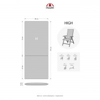 ELEGANT 2428 vysoká - set 4 ks - podušky na stoličky a kreslá s podhlavníkom