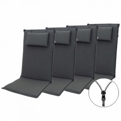 ELEGANT 2430 vysoká - set 4 ks - podušky na stoličky a kreslá s podhlavníkom