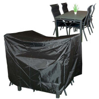 Ochranný obal na stôl 180 x 100 cm + 4 stohovacie, polohovacích kresiel