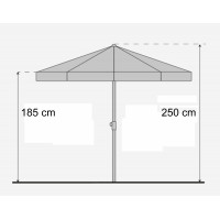 MEXICO 240 cm - plážový naklápací slnečník