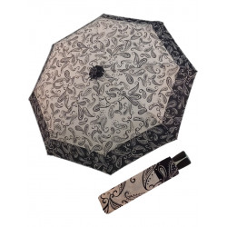 Fiber Mini Black White paisley - dámsky skladací dáždnik