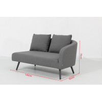 Melia LIKA-TEX® sivá - luxusné záhradné sedenie