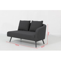 Melia LIKA-TEX® antracit - luxusné záhradné sedenie