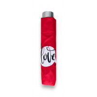 Mini Light Kids Red Love - detský skladací dáždnik