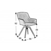 Paris Lika-Tex® sivé - luxusné otočné záhradné kreslo