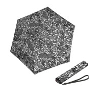 Knirps US.050 ultra light slim manual story black - ľahký dámsky skladací plochý dáždnik