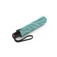 KNIRPS A.200 MEDIUM DUOMATIC Zebra Mint - elegantný dámsky plnoautomatický dáždnik