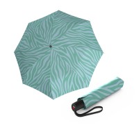 KNIRPS A.200 MEDIUM DUOMATIC Zebra Mint - elegantný dámsky plnoautomatický dáždnik
