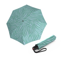 KNIRPS A.200 MEDIUM DUOMATIC Zebra Mint - elegantný dámsky plnoautomatický dáždnik