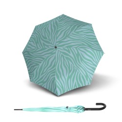 KNIRPS A.760 STICK AUTOMATIC Zebra Mint - elegantný holový vystreľovací dáždnik